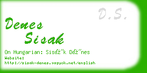 denes sisak business card